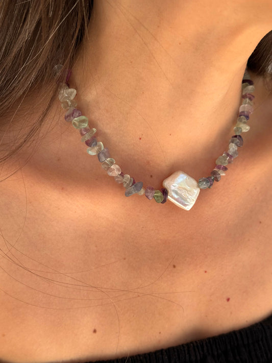 Nasia Necklace-Fluorite