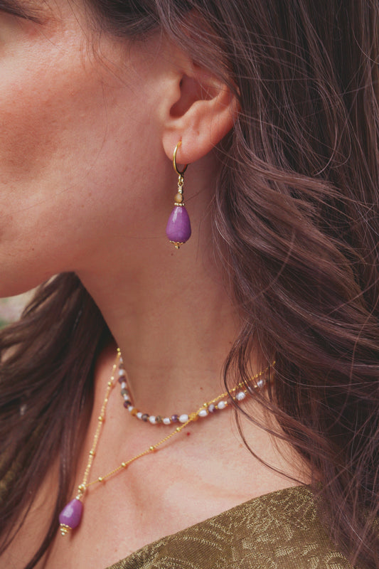 Emilia earrings-Purple