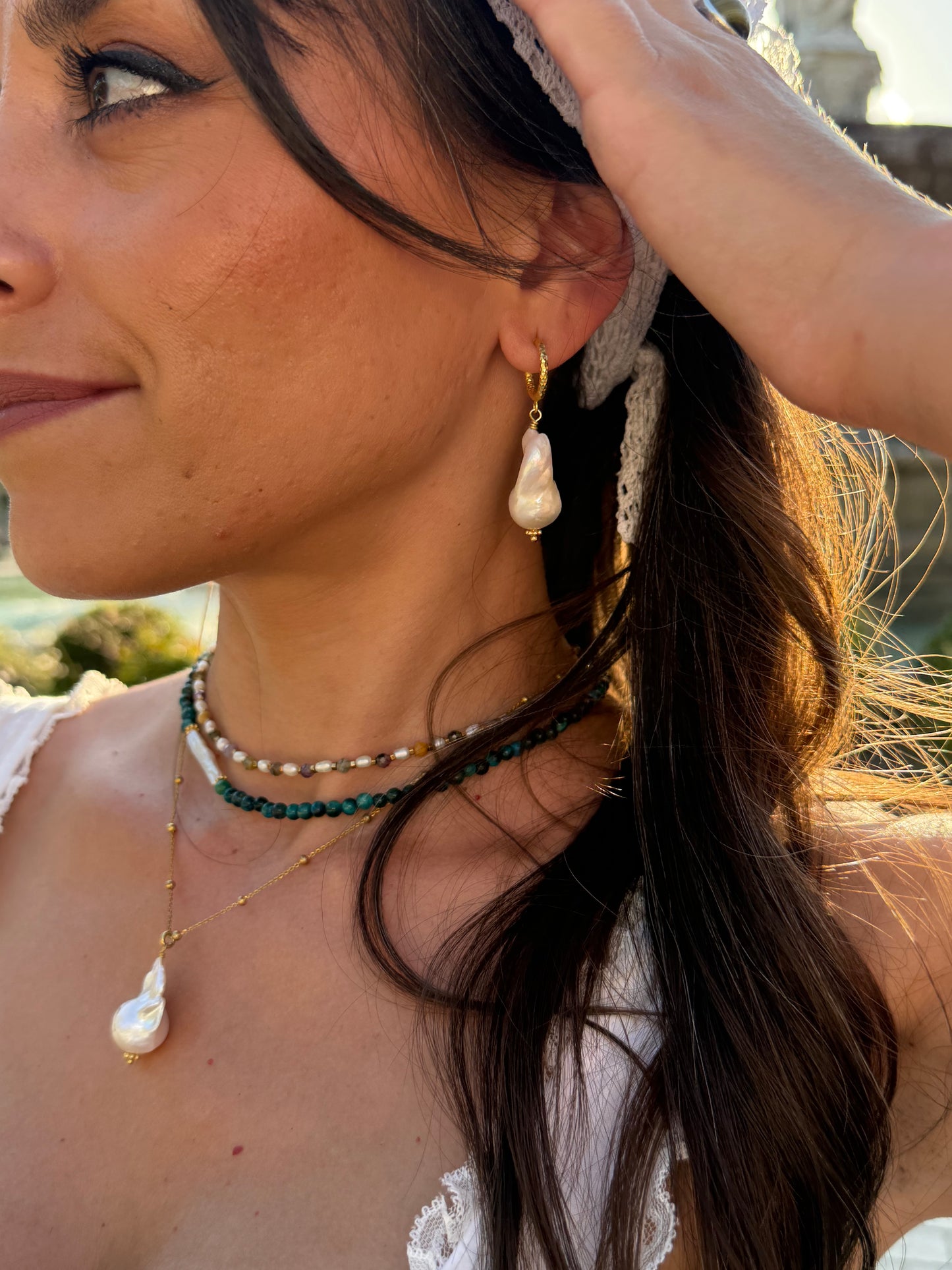 Elodie pearl earrings