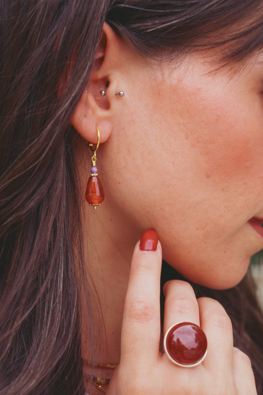 Emilia Earrings-Orange