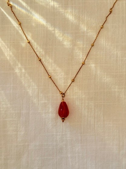 Cornelia pendant necklace-Orange