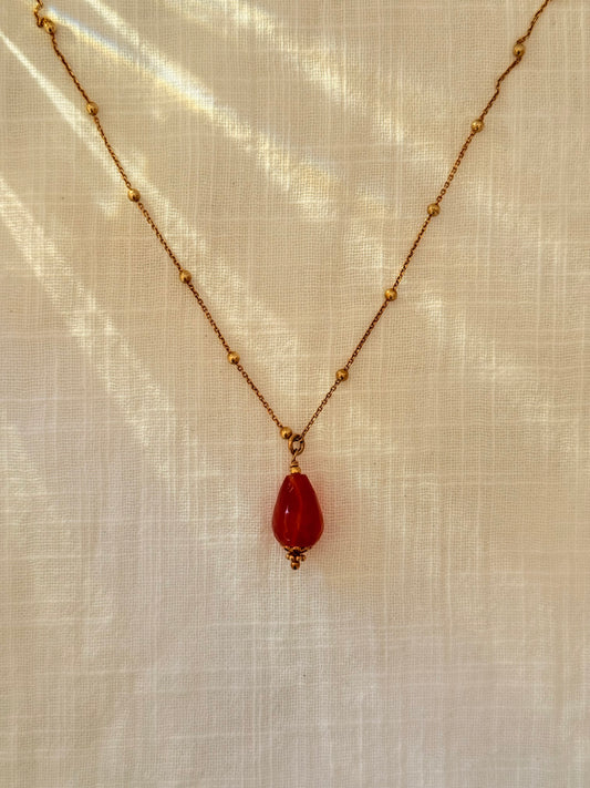 Cornelia pendant necklace-Orange