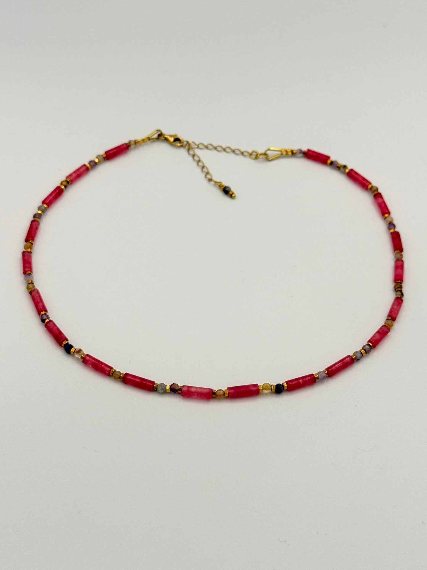 Cindy necklece-Cherry pink