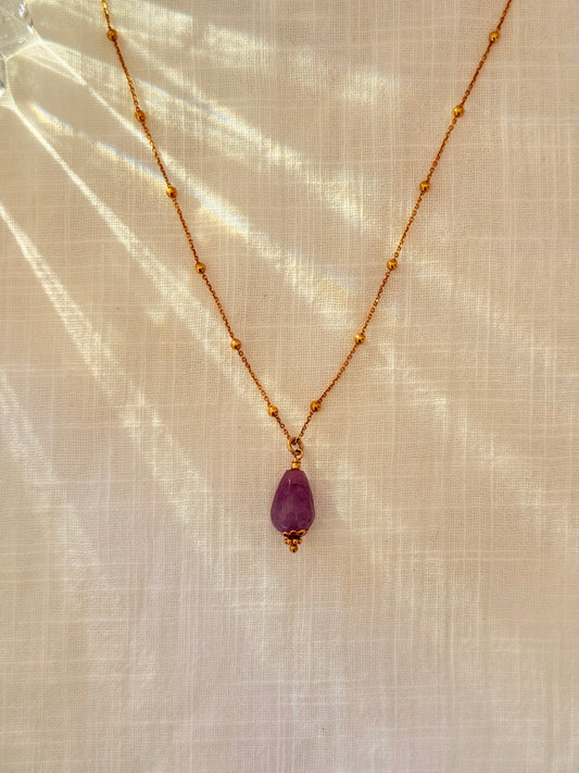 Cornelia pendant necklace-Purple