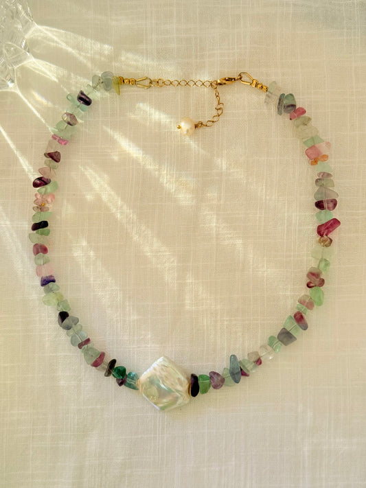 Nasia Necklace-Fluorite
