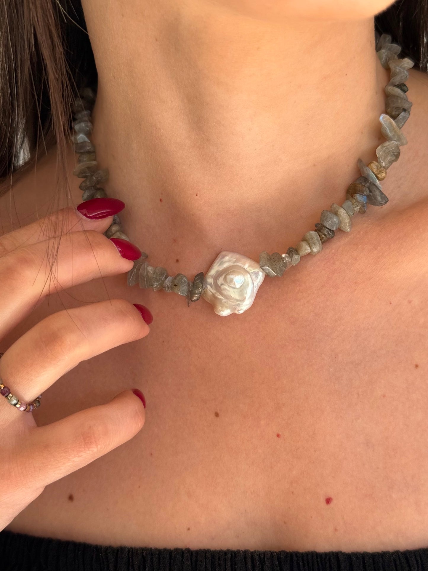 Nasia necklace-Labradorite
