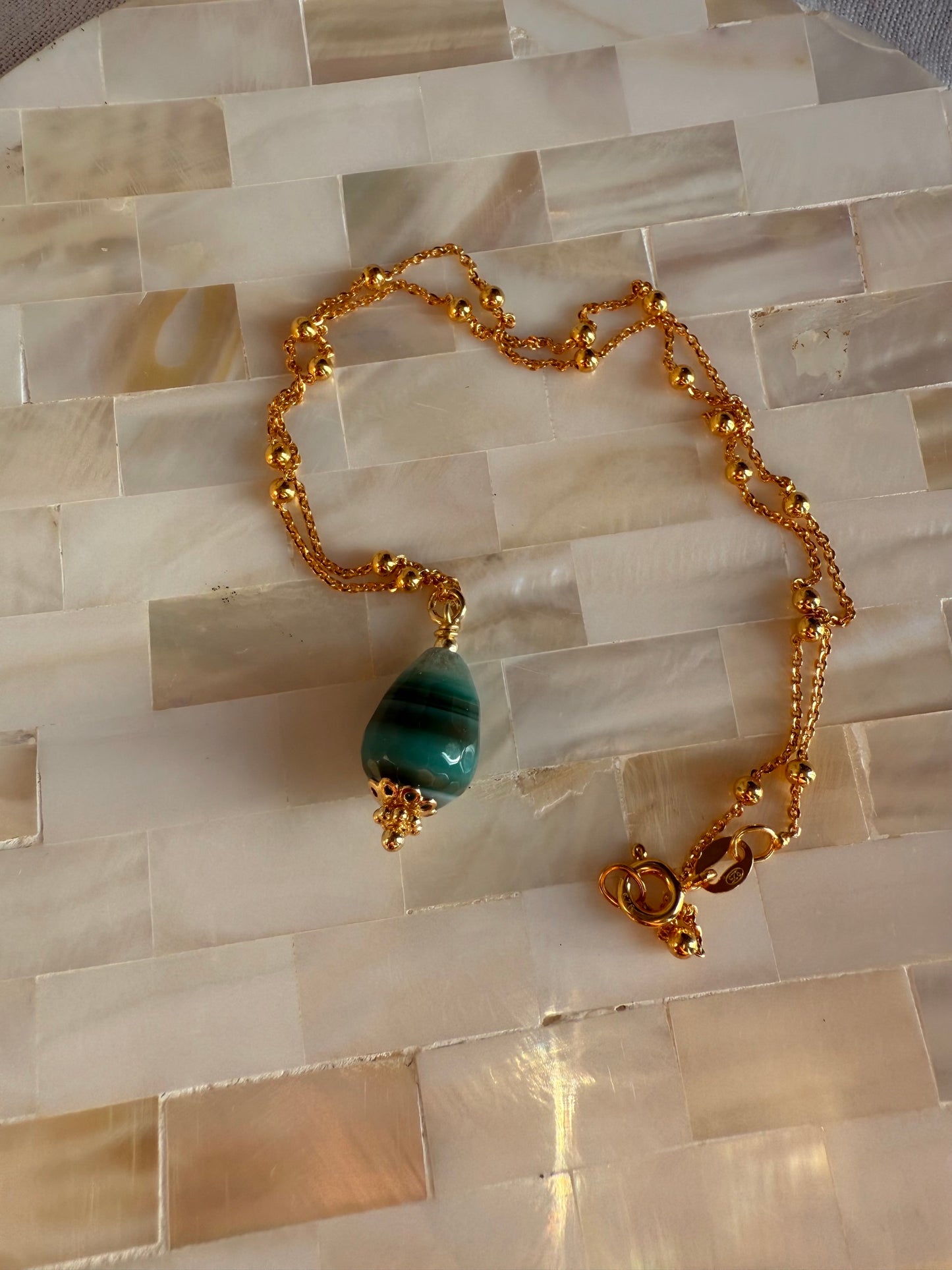 Cornelia pendant necklace-Green